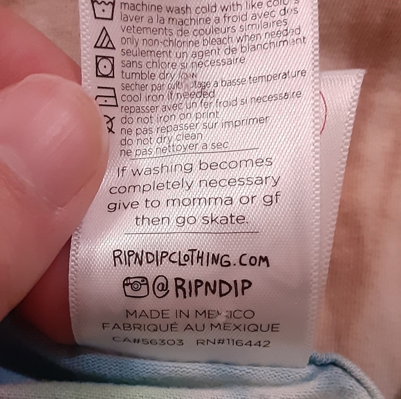 RIPNDIP Tye Dye Mushroom T-Shirt- Men's Size S/ Unisex - Picture 10 of 10